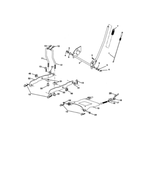 Lift Assembly Diagram and Parts List for 917275703  Craftsman Lawn Tractor