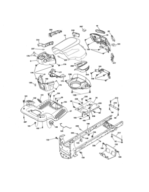 Chassis Diagram and Parts List for 917255745  Craftsman Lawn Tractor