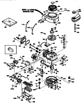 Replacement Parts Diagram and Parts List for 143944004  Craftsman Engine