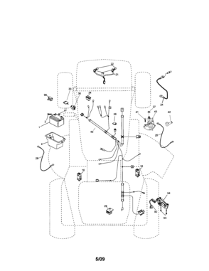 Electrical Diagram and Parts List for 917288050  Craftsman Lawn Tractor