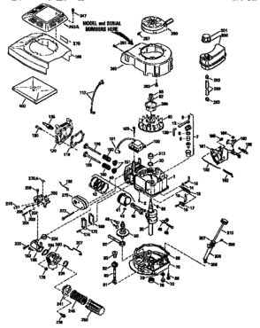 Replacement Parts Diagram and Parts List for 143945010  Craftsman Engine