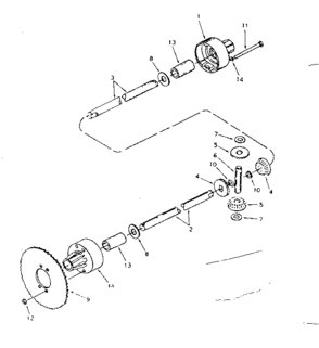 Differential Diagram and Parts List for 536255240  Craftsman Lawn Tractor
