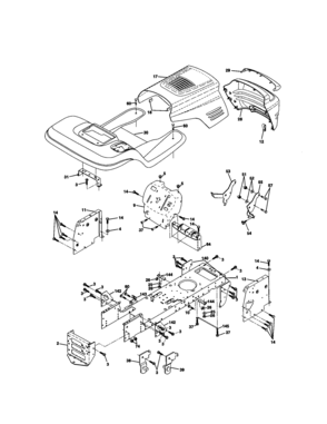 Chassis And Enclosures Diagram and Parts List for 917270650  Craftsman Lawn Tractor