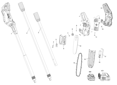 Diagram Diagram and Parts List for CMCCSP20M1 Type 1 Craftsman Chainsaw
