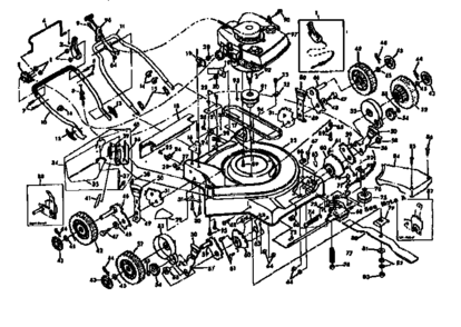 Mower Deck Diagram and Parts List for 131978231  Craftsman Lawn Mower