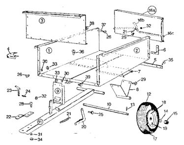 Replacement Parts Diagram and Parts List for 610243560  Craftsman Tool Stand & Cart