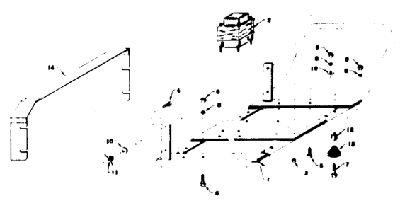 Mounting Base Diagram and Parts List for 58031234  Craftsman Engine