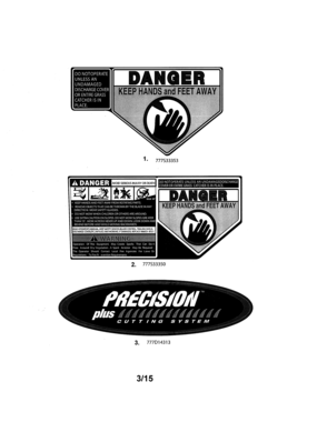 Decals Diagram and Parts List for 247374302  Craftsman Lawn Mower