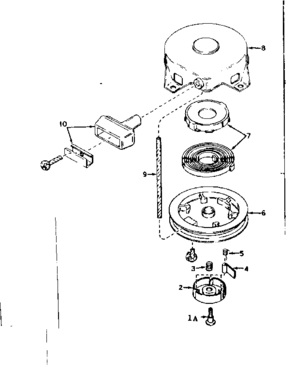 Rewind Starter No. 590449 Diagram and Parts List for 143577042  Craftsman Engine