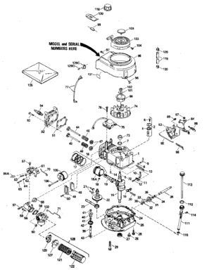 Replacement Parts Diagram and Parts List for 143394162  Craftsman Engine