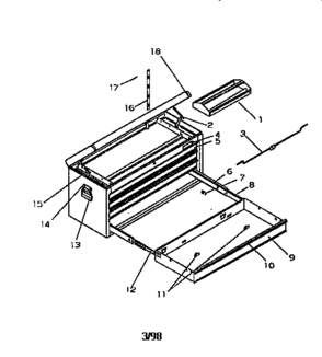 Part Location Diagram of M12901 Craftsman Cover stop