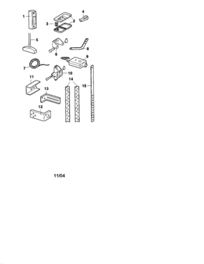 Installation Parts Diagram and Parts List for 1395364812  Craftsman Garage Door Opener