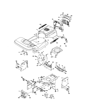Chassis/enclosures Diagram and Parts List for 917276780  Craftsman Lawn Tractor