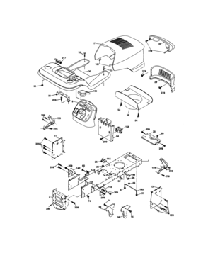 Chassis And Enclosures Diagram and Parts List for 917274031  Craftsman Lawn Tractor