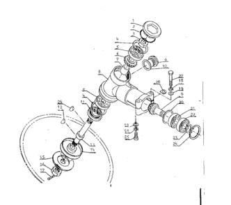 Gear Case Diagram and Parts List for 271281610  Craftsman Trimmer