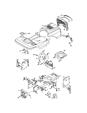 Chassis And Enclosures Diagram and Parts List for 9172720601  Craftsman Lawn Tractor