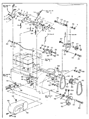 Drive Assembly Diagram and Parts List for 536884600  Craftsman Snow Blower