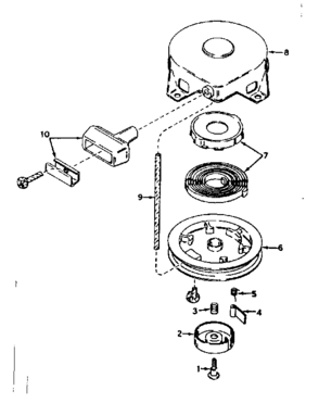 Rewind Starter No. 590420 Diagram and Parts List for 143574042  Craftsman Engine