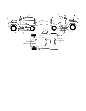 Decals Diagram and Parts List for 917254191  Craftsman Lawn Tractor