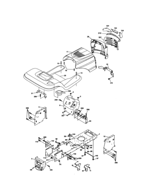 Chassis And Enclosures Diagram and Parts List for 917274751  Craftsman Lawn Tractor