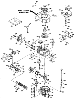 Replacement Parts Diagram and Parts List for 143414202  Craftsman Engine