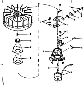 Magneto No. 27901 Diagram and Parts List for 14350045  Craftsman Engine