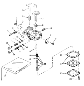 Carburetor No. 630989 Diagram and Parts List for 143571122  Craftsman Engine