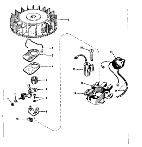 Magneto No. 29980 Diagram and Parts List for 143501121  Craftsman Engine