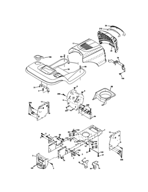 Chassis And Enclosures Diagram and Parts List for 917272440  Craftsman Lawn Tractor