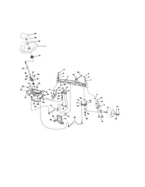 Steering Diagram and Parts List for 917204070  Craftsman Lawn Tractor