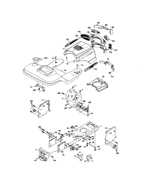 Chassis And Enclosures Diagram and Parts List for 917275820  Craftsman Lawn Tractor