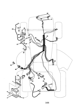 Electrical Diagram and Parts List for 917277460  Craftsman Lawn Tractor