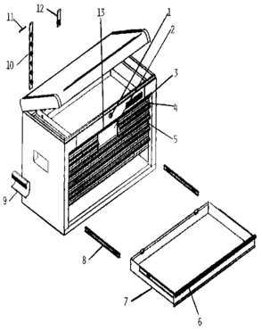 Part Location Diagram of T13684CGY Craftsman Lock bar