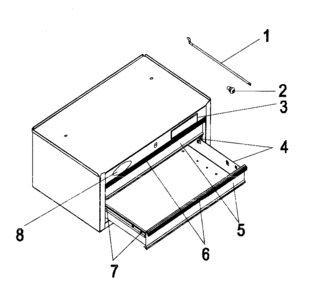 Tool Chest Diagram and Parts List for 706877390  Craftsman Tool Stand & Cart