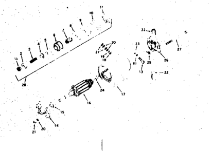 Starter Motor Diagram and Parts List for 143196052  Craftsman Engine