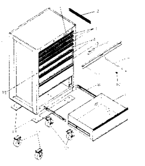 Cabinet Parts Diagram and Parts List for 706619492  Craftsman Tool Stand & Cart