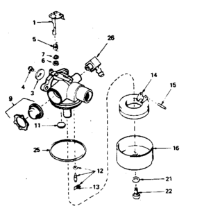 Carburetor No. 632389 Diagram and Parts List for 143384362  Craftsman Engine