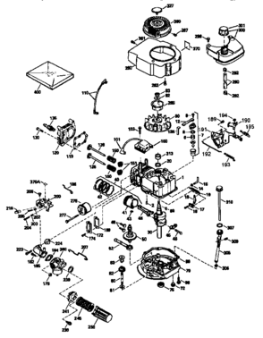 Replacement Parts Diagram and Parts List for 143944034  Craftsman Engine