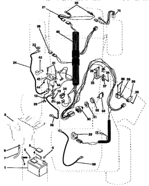 Electrical Diagram and Parts List for 917257573  Craftsman Lawn Tractor