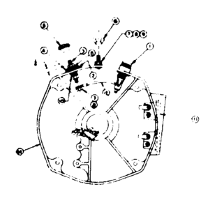 Rear Bearing Carrier Asm With Battery Charging Terminals Diagram and Parts List for 58054900  Craftsman Engine