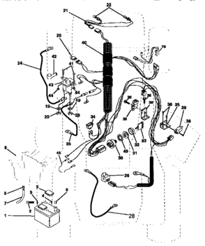 Electrical Diagram and Parts List for 917257622  Craftsman Engine