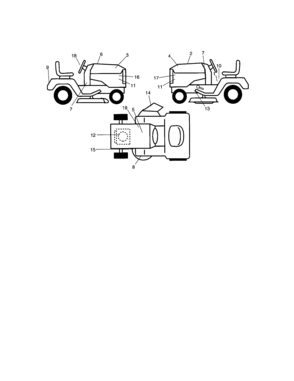 Decals Diagram and Parts List for 917273770  Craftsman Lawn Tractor
