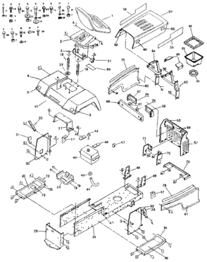 Part Location Diagram of 105505X Craftsman Lawn tractor dash hole plug