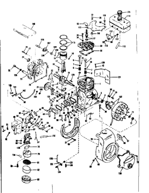 Basic Engine Diagram and Parts List for 143501251  Craftsman Engine
