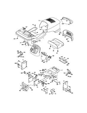 Chassis And Enclosures Diagram and Parts List for 917275680  Craftsman Lawn Tractor