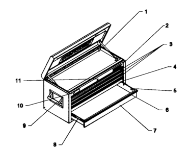 Part Location Diagram of M12918A5-SS Craftsman Tool chest lock