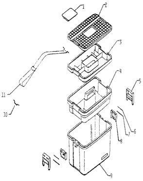 Unit Parts Diagram and Parts List for 706650806  Craftsman Tool Stand & Cart