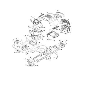 Chassis Diagram and Parts List for 917287120  Craftsman Lawn Tractor
