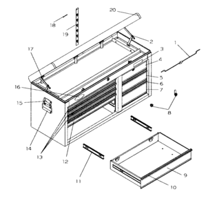 Part Location Diagram of M4050A1 Craftsman Bumper
