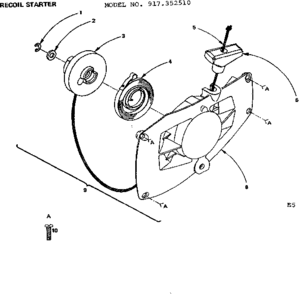 Part Location Diagram of 8202R Craftsman Start spring